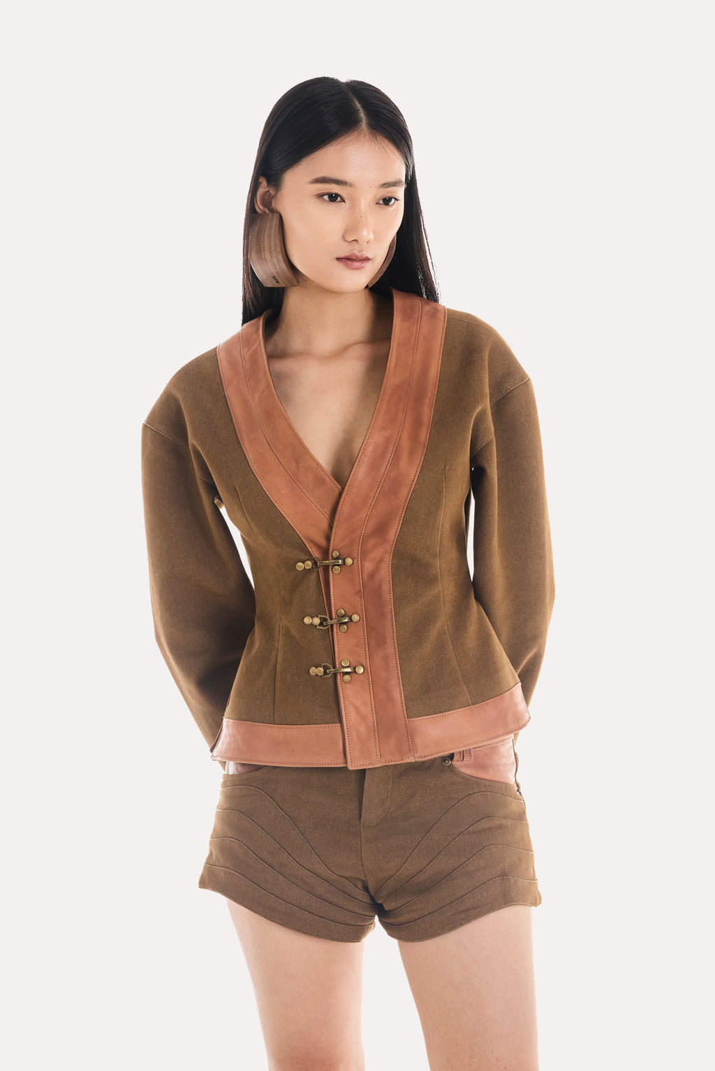 Denim-Leather Set