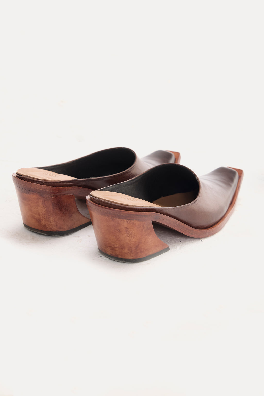 Brown Leather Mule