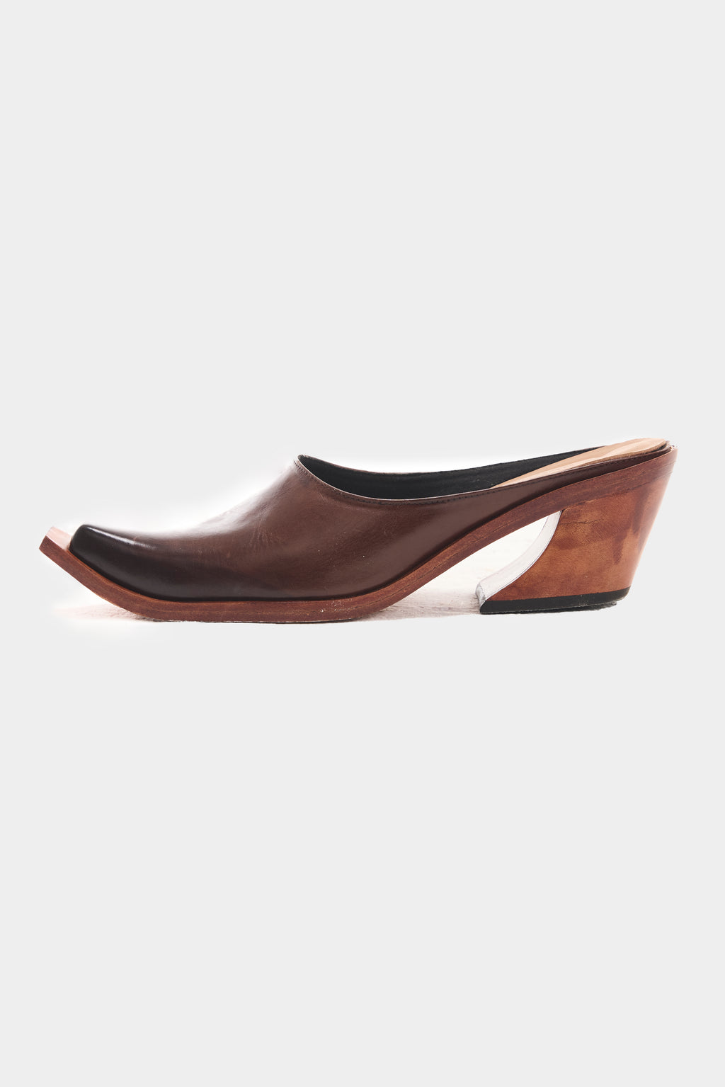 Brown Leather Mule