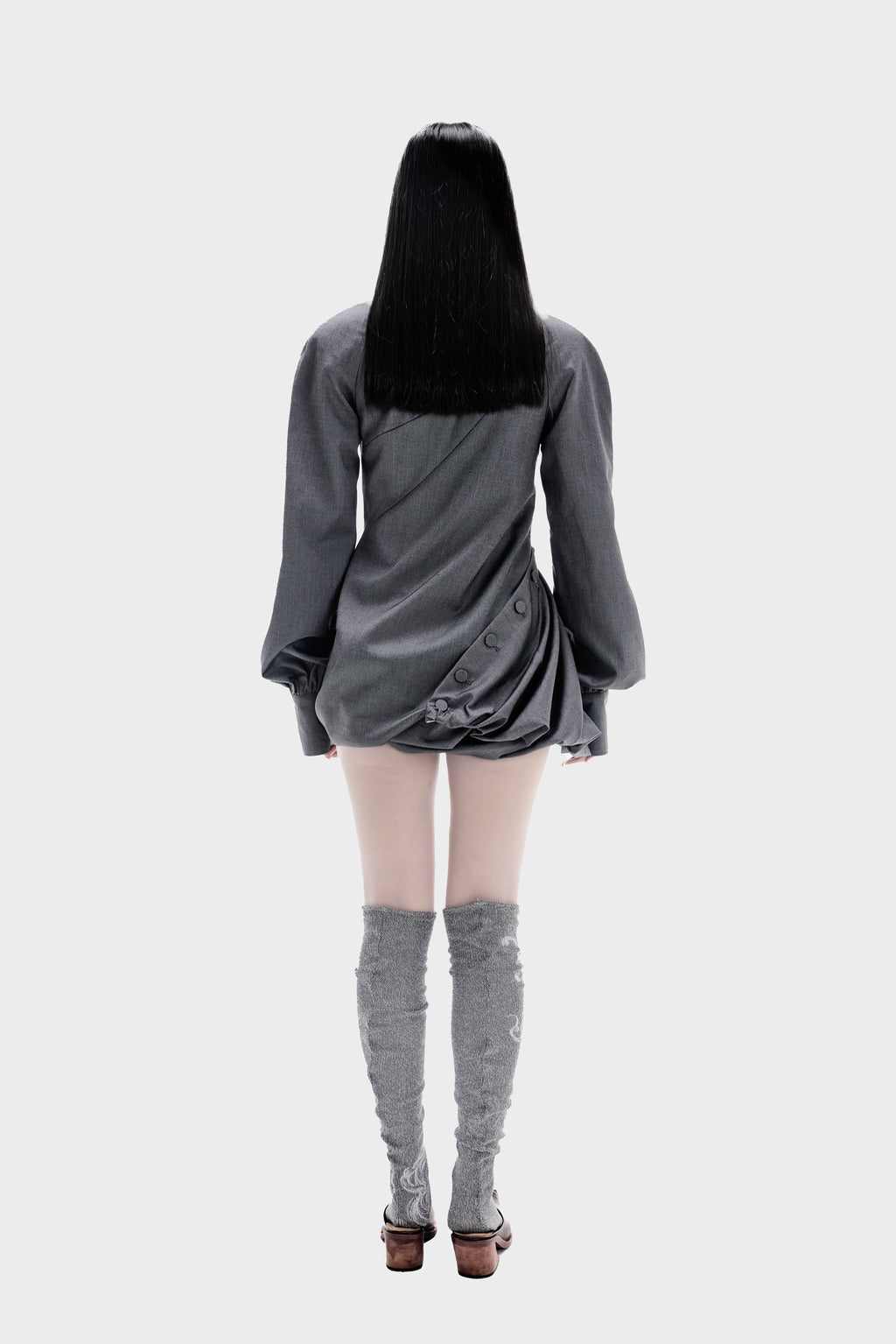 Coiled Drape Mini Dress