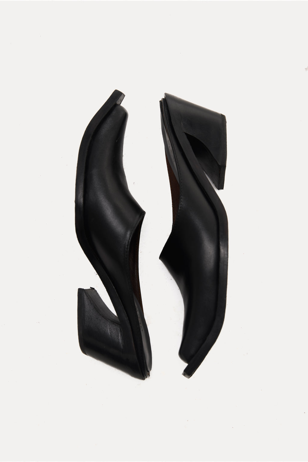 Black Leather Mule